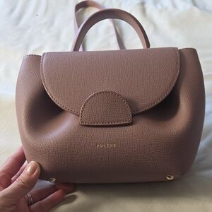 Polene Mauve Leather Backpack